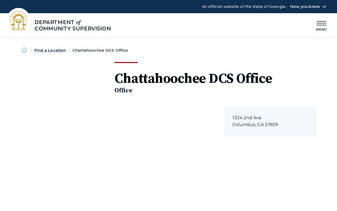 Chattahoochee DCS Office supervision release record contact